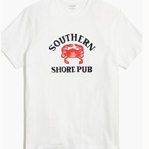 J.Crew - wWhite Tee with Red and Black Graphic